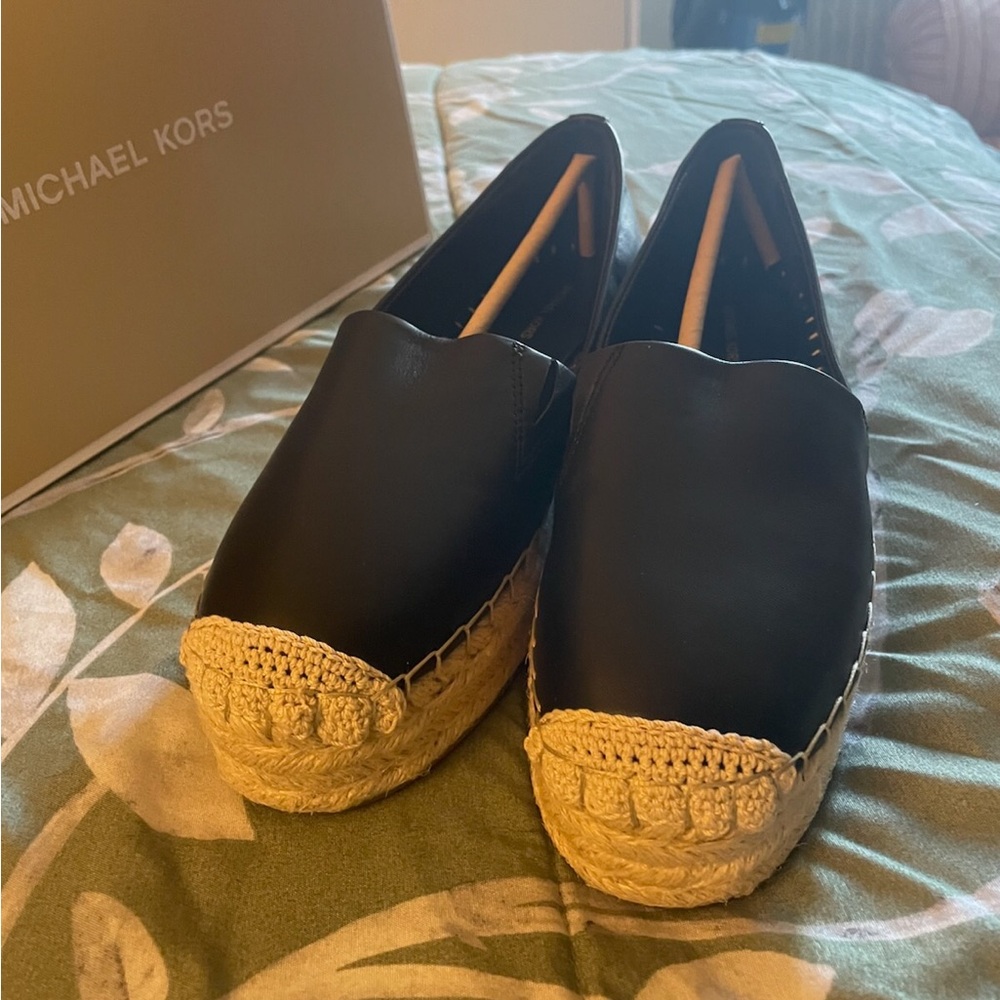 Michael Kors Black Espadrille Flats